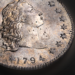 Le Flowing Hair Silver Dollar de 1794 sera mis en vente