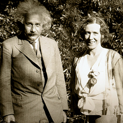 Albert Einstein et la reine Élisabeth de Belgique