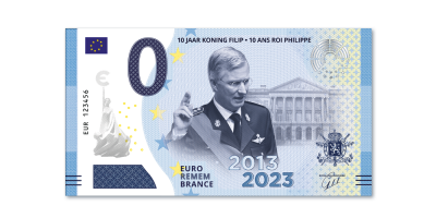 GRATUIT Billet Commémoratif Euro Officiel « 10 ans du Roi »