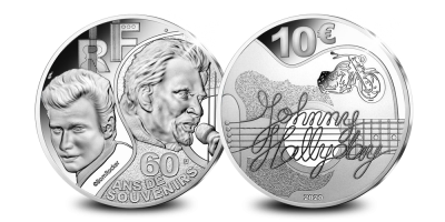 Votre pièce de 10 Euro 2020 Johnny Hallyday, icône de la pop & du rock, Designer Edition en argent massif