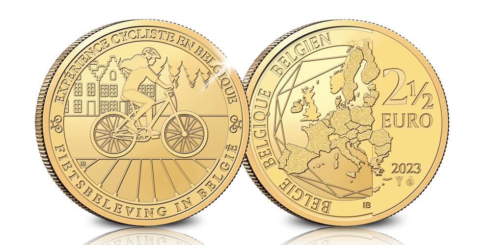La nouvelle pièce belge en euro ! « Expérience cycliste en Belgique »