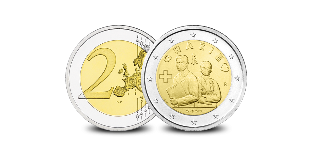 La seule pièce commémorative officielle en l'honneur de la crise COVID. La seule pièce commémorative officielle en l'honneur de la crise COVID.