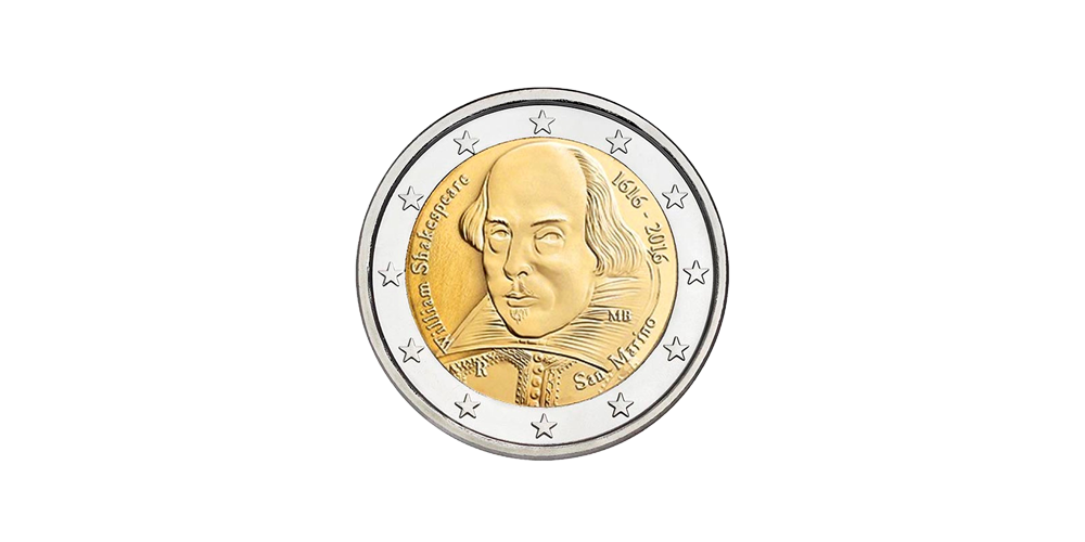  Shakespeare 2 euros