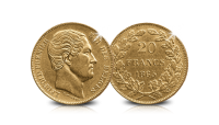 L’un des plus anciens francs belges en Or: 20 Francs 1865