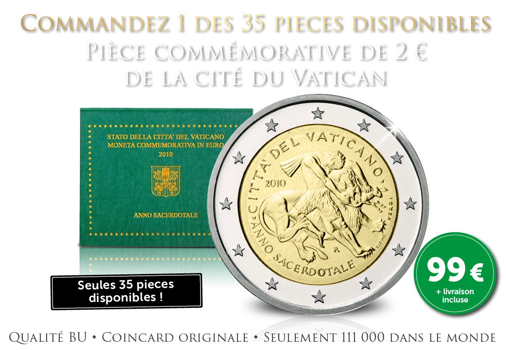 La pièce de 2 Euros de la Cité du Vatican de 2010 - Année du Prêtre