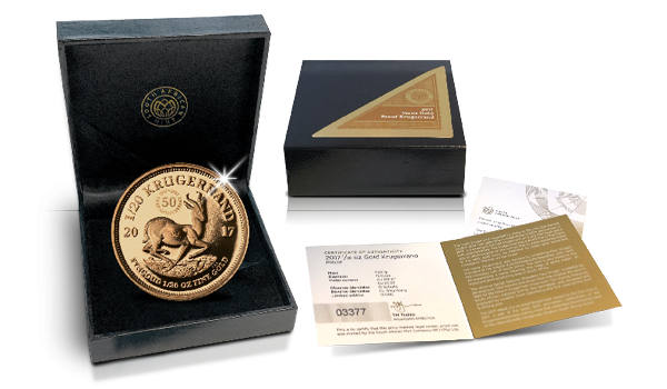 50 ans Krugerrand 1/20 Once 2017 en or massif 50 ans Krugerrand 1/20 Once 2017 en or massif