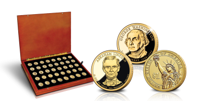 L’ensemble complet de 40 pièces originales présidentielles de 1 Dollar L’ensemble complet de 40 pièces originales présidentielles de 1 Dollar