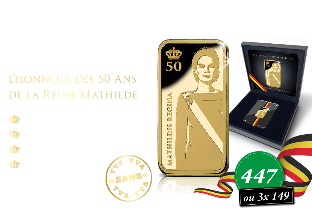 Hommage du Jubilé Royal en or Reine Mathilde 50 ans