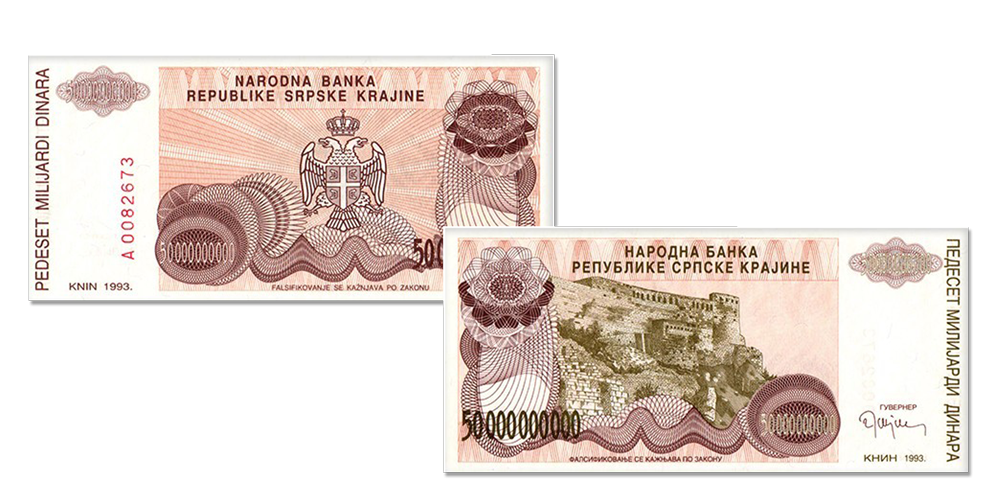 ensemble de 7 billets de banque 