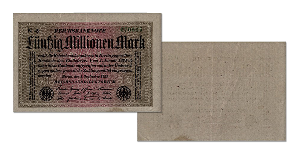 ensemble de 7 billets de banque 