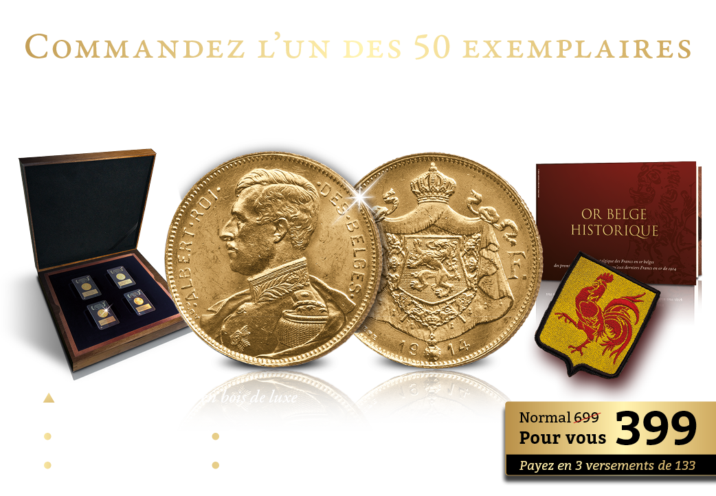 20 Francs Albert Ier en or de 1914