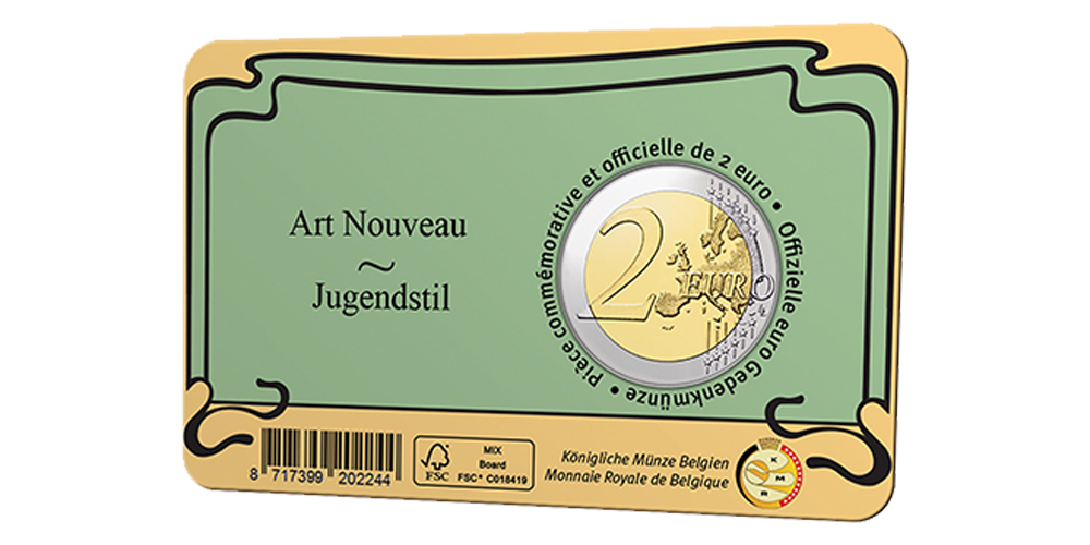 Découvrez la splendeur de l’Art Nouveau avec la dernière pièce commémorative belge de 2€ !