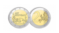 Découvrez la splendeur de l’Art Nouveau avec la dernière pièce commémorative belge de 2€ !