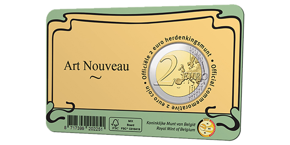 Découvrez la splendeur de l’Art Nouveau avec la dernière pièce commémorative belge de 2€ !