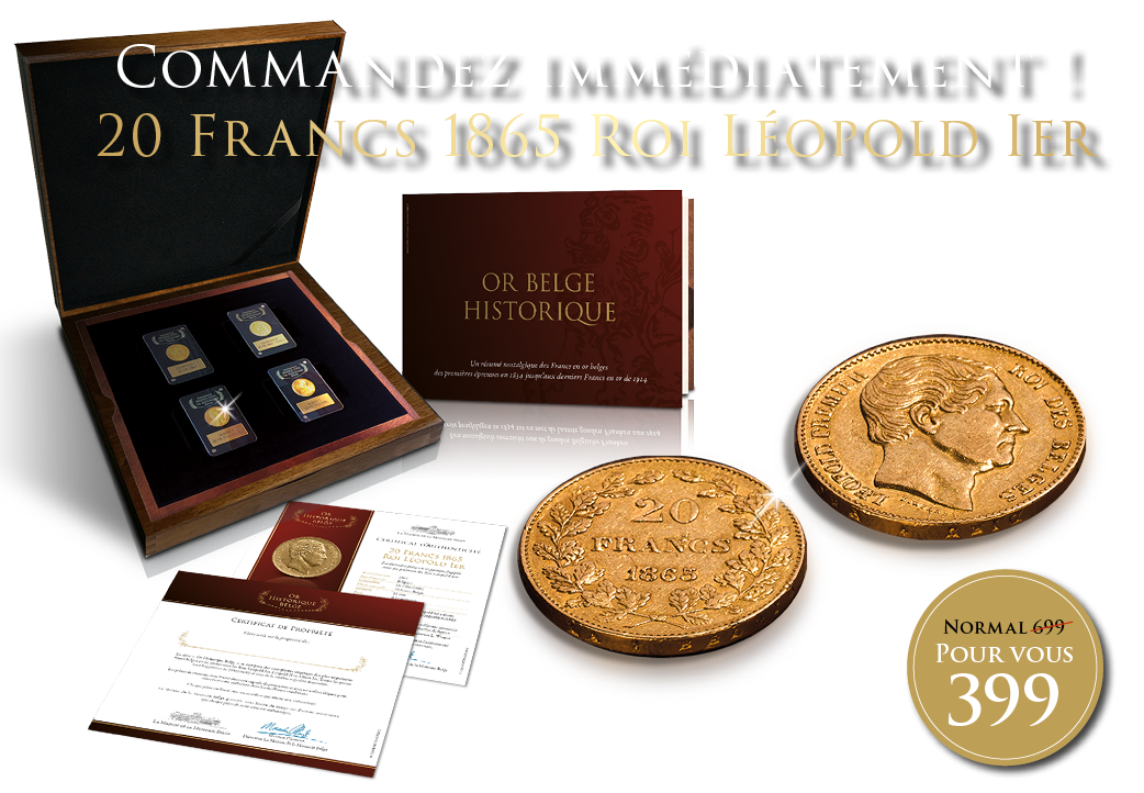 La toute dernière pièce belge en or de notre premier roi Léopold Ier