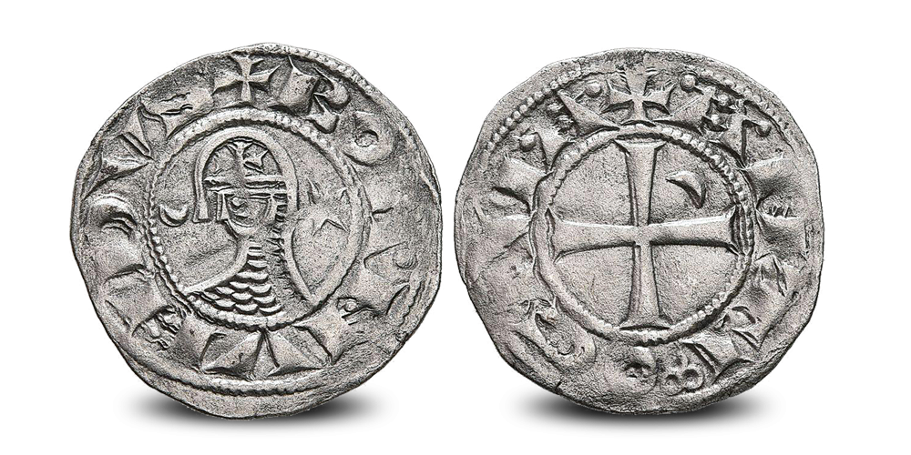 Denier Bohemond III Votre pièce d'argent de croisé Denier Bohemond III Votre pièce d'argent de croisé