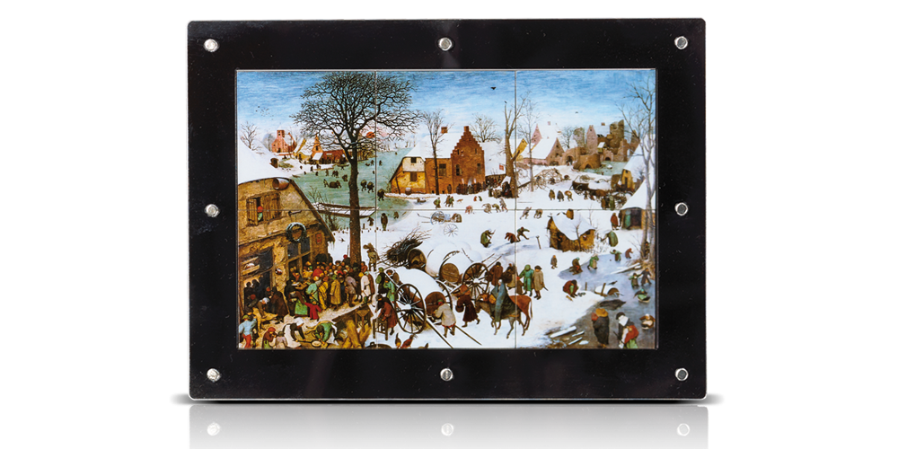 Pieter Brueghel l’Ancien réalisa « Le Dénombrement de Bethléem » sur 6 pièces d’argent - 255 grammes d’argent pur Pieter Brueghel l’Ancien réalisa « Le Dénombrement de Bethléem » sur 6 pièces d’argent - 255 grammes d’argent pur