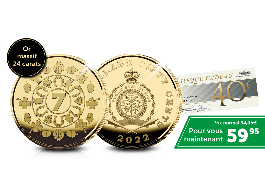 La pièce porte-bonheur en or massif 24 carats pour encore plus de chance en 2022 !