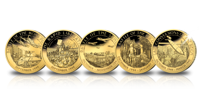   Série complète de pièces en plaqué or 