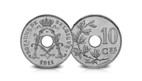 Les cinq centimes du Roi Albert Ier dans 1 ensemble complet !