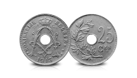 Les cinq centimes du Roi Albert Ier dans 1 ensemble complet !