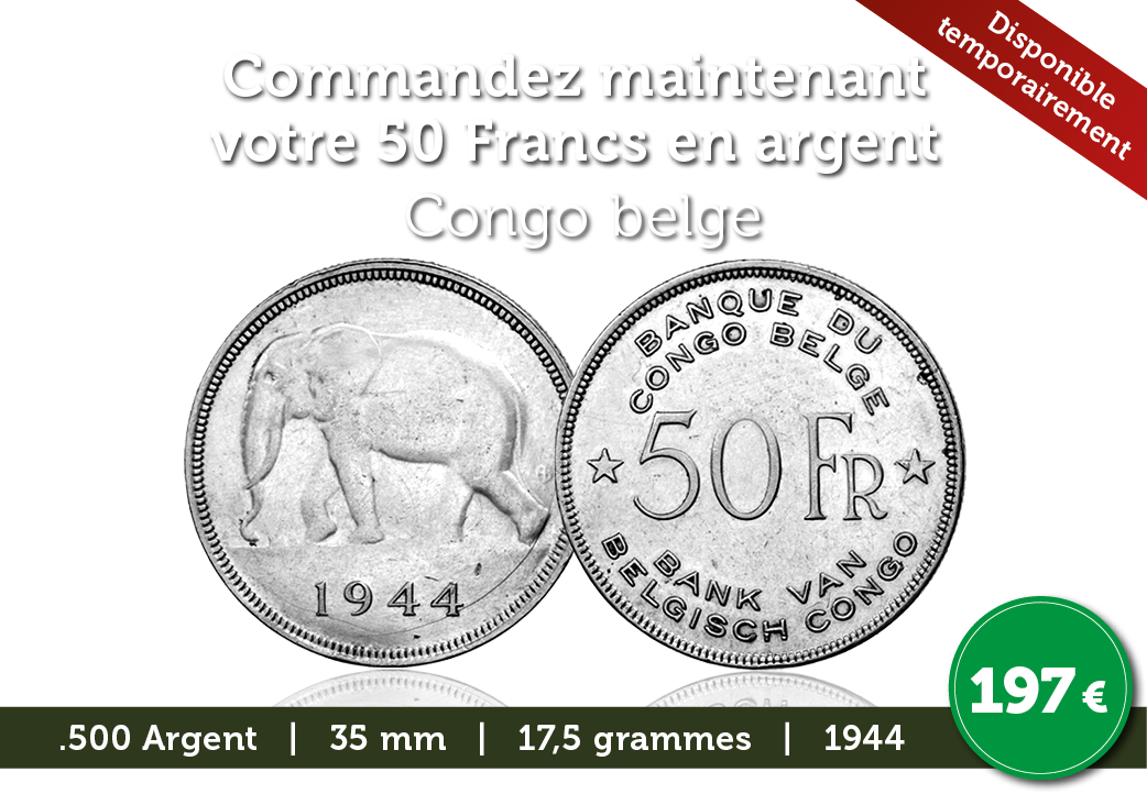 La pièce éléphant du Congo Belge