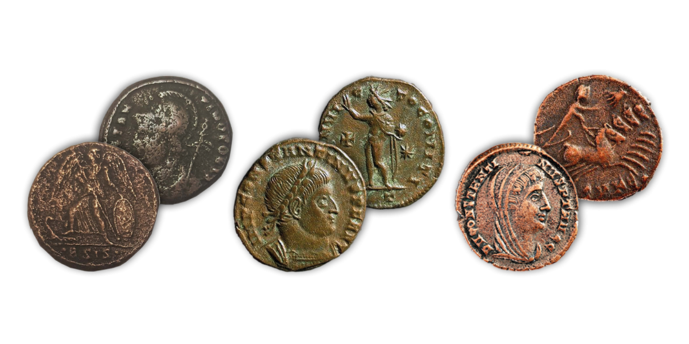 Les premières pièces de monnaie romaines chrétiennes, maintenant dans un unique ensemble ! Les premières pièces de monnaie romaines chrétiennes, maintenant dans un unique ensemble !