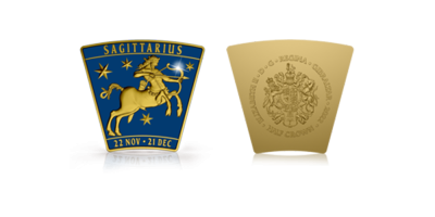 Votre pièce avec la constellation du Sagittaire du clocher de la place Saint-Marc à Venise