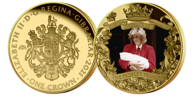 Votre pièce Humanium Princesse Diana 'La Mère' plaquée or Fairmined