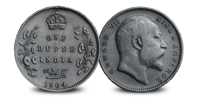 SS City of Cairo Roupie indienne en argent Édouard VII