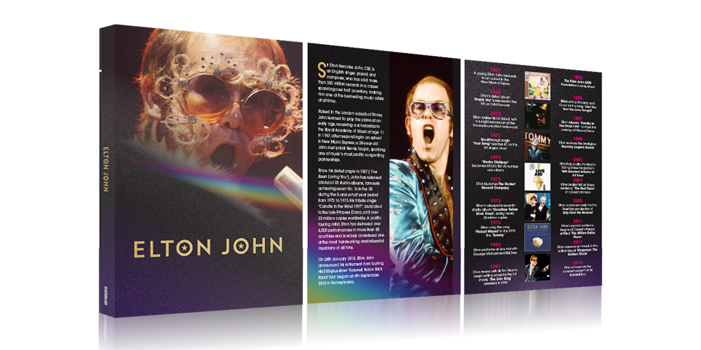5 pièces Elton John colorées plaquées or en hommage à une légende de la musique !