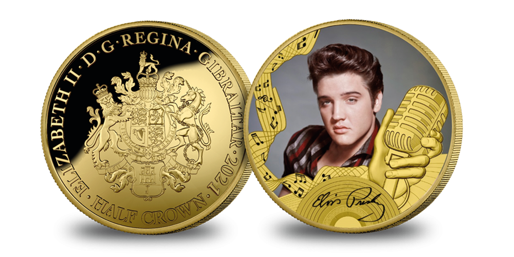 Pièce plaquée or Elvis Presley™ Pièce plaquée or Elvis Presley™