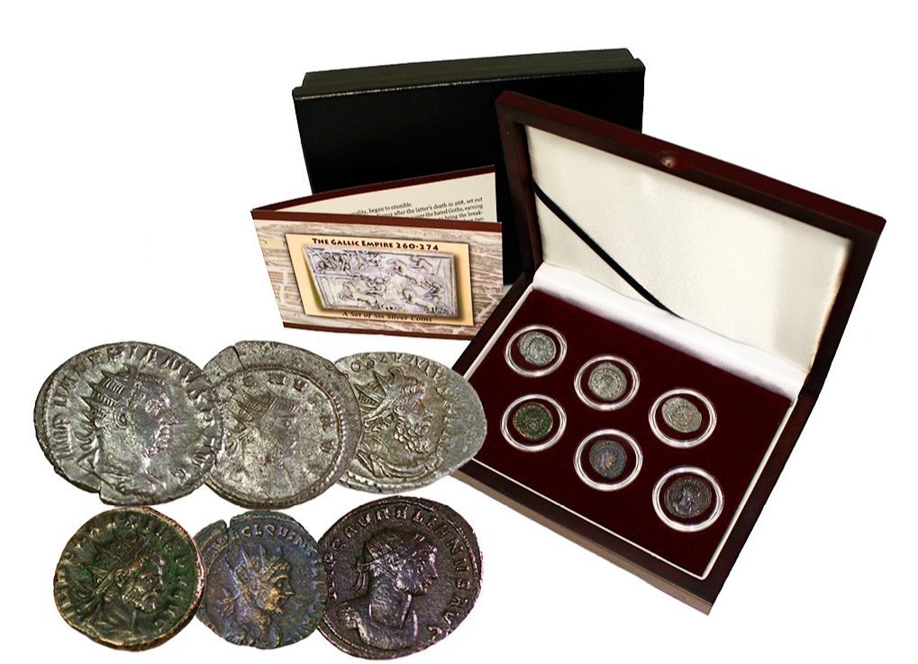 L'Empire des Gaules en 6 pièces en argent L'Empire des Gaules en 6 pièces en argent
