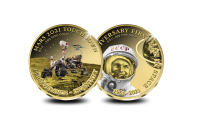 Ensemble de 2 pièces d'or en l'honneur de 60 ans de voyage dans l'espace