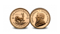 Ensemble Krugerrand 2023 en or avec marque d'atelier