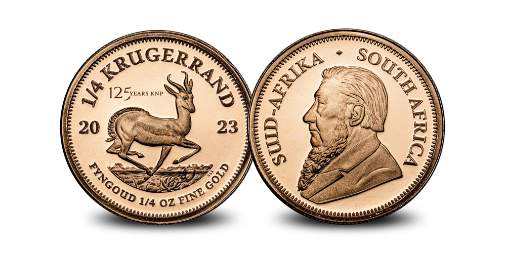 Ensemble Krugerrand 2023 en or avec marque d'atelier