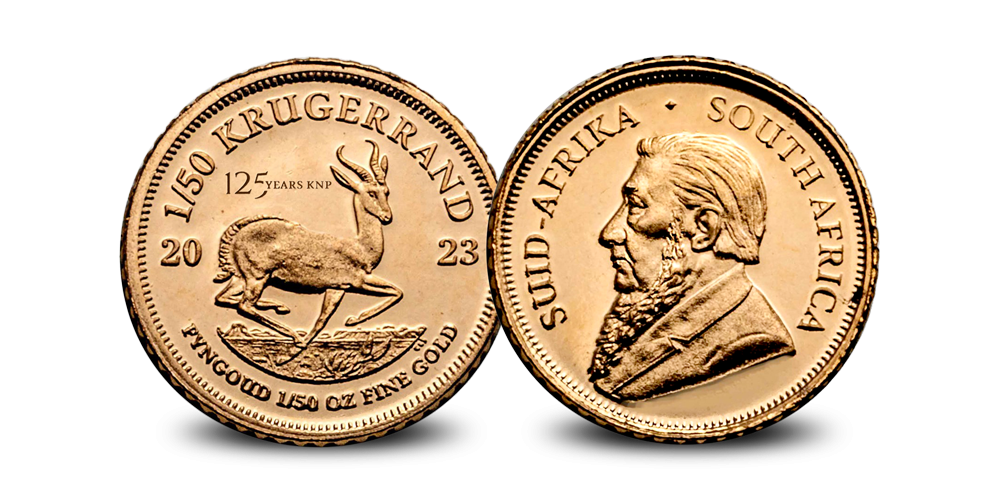 Ensemble Krugerrand 2023 en or avec marque d'atelier