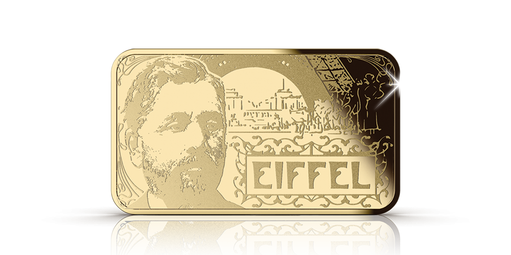 Commémoratif en or pur en l'honneur des 100 ans d'Eiffel