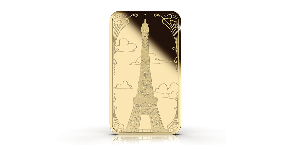 Commémoratif en or pur en l'honneur des 100 ans d'Eiffel