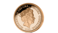 Hommage très exclusif en or massif à la Reine Elisabeth II, 2 Souverains en or (0.25 et 0.5)