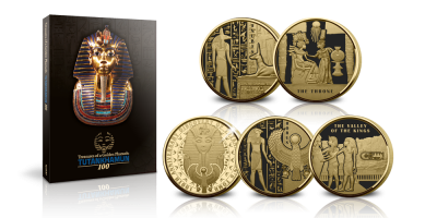 Votre ensemble officielle de Toutankhamon plaquée or 24 carats. Fairmined en l'honneur des 100 ans de Toutankhamon