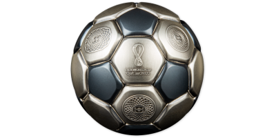 La Pièce Officielle Sphérique de la Coupe du Monde FIFA 2022 en Argent La Pièce Officielle Sphérique de la Coupe du Monde FIFA 2022 en Argent