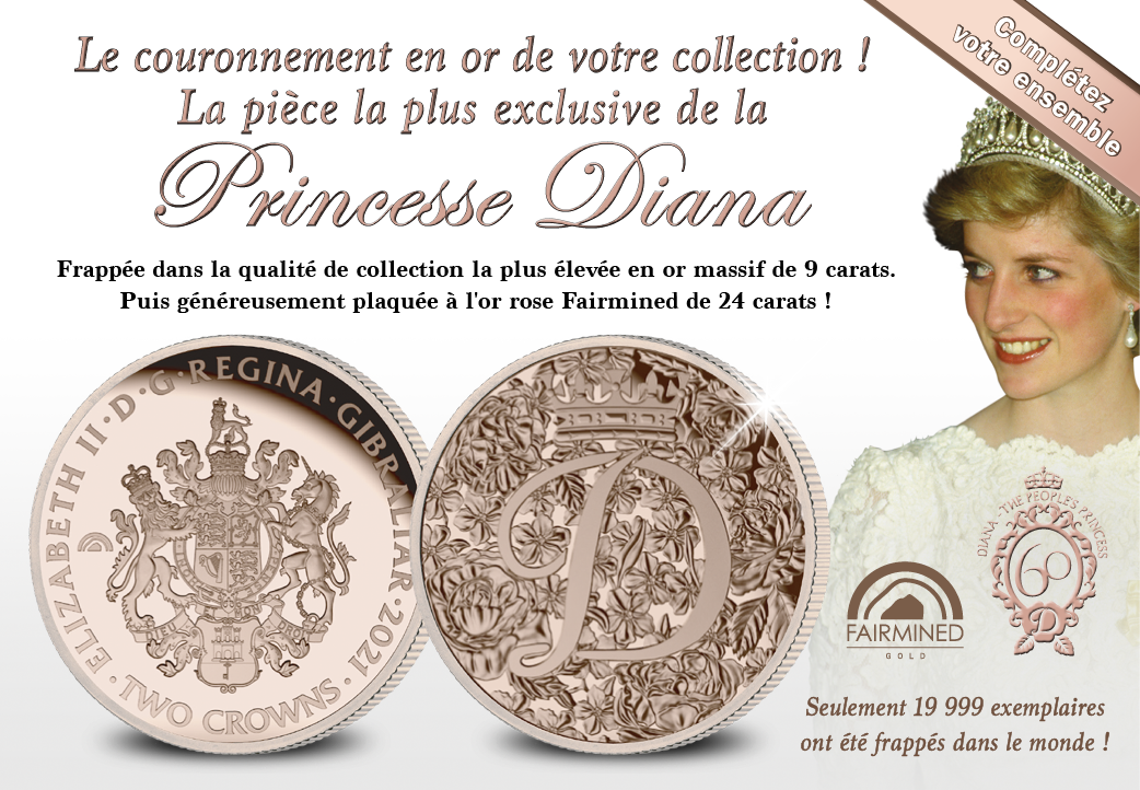 La couronne en or 9 carats de votre série Diana.