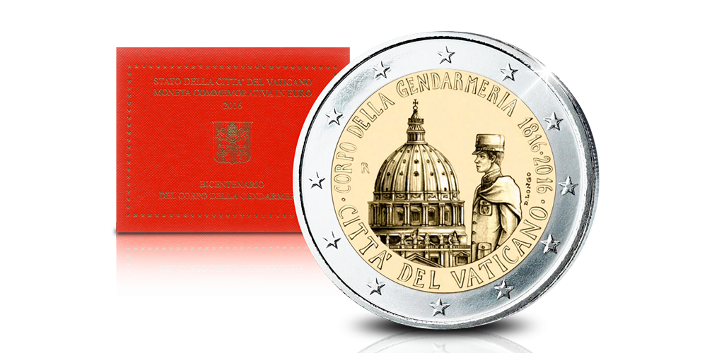 De la Cité du Vatican - Piece commémorative de 2 € De la Cité du Vatican - Piece commémorative de 2 €