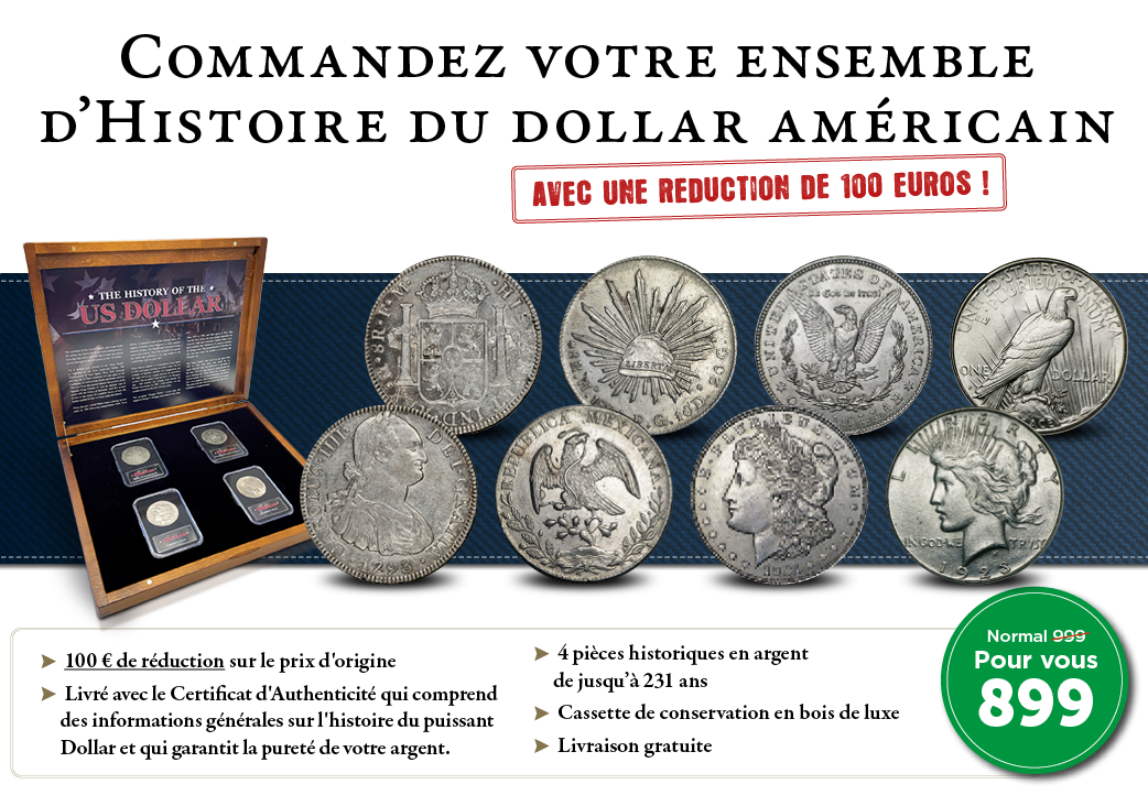 L'histoire du dollar américain en 4 pièces d'argent originales 