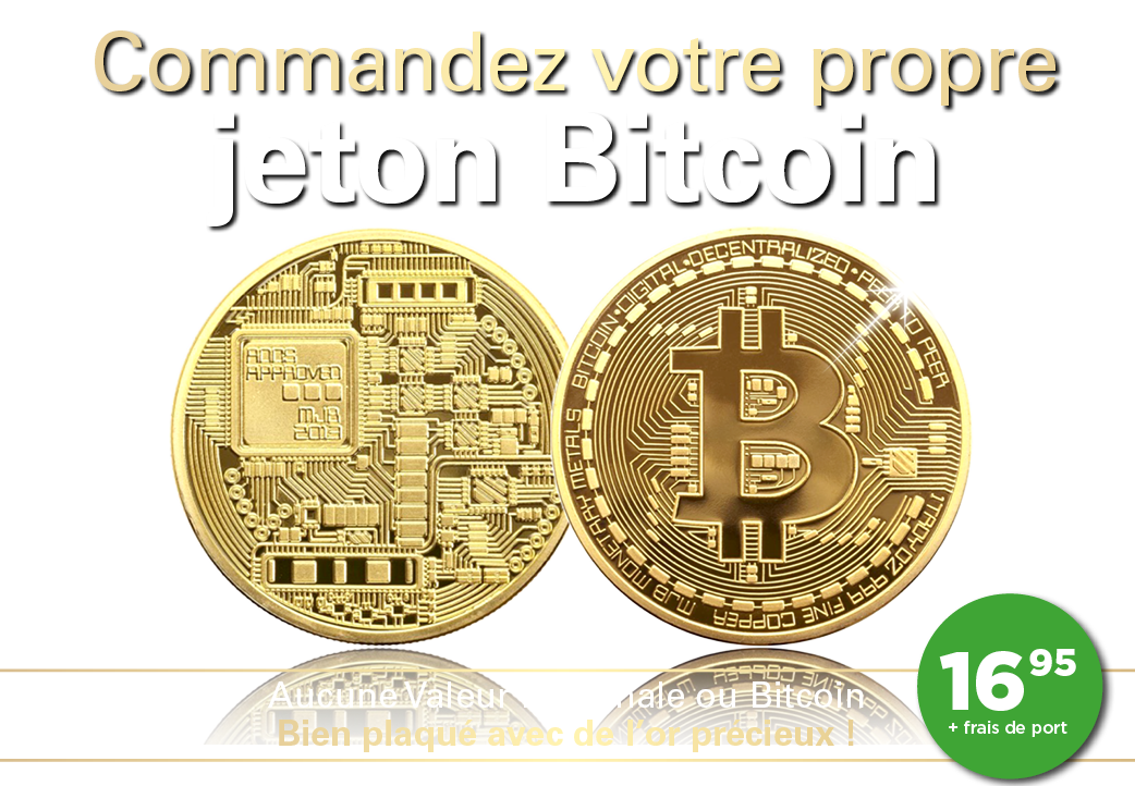 La Crypto va changer le monde ! Propre jeton Bitcoin plaqué or