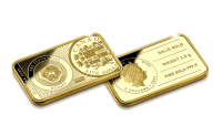 Koop goud online - Klondike goudbaar - puur 24-karaats goud