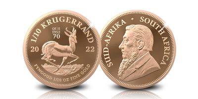 Votre Krugerrand 1/10 oz 2022 en l'honneur du jubilé de platine de la reine Elizabeth II