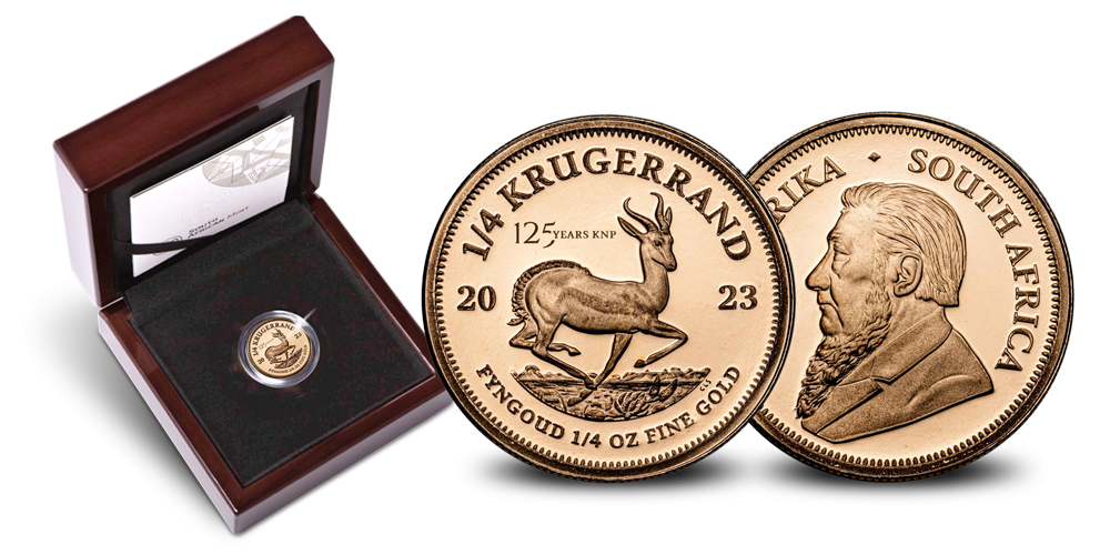 Ensemble Krugerrand 2023 en or avec marque d'atelier Ensemble Krugerrand 2023 en or avec marque d'atelier