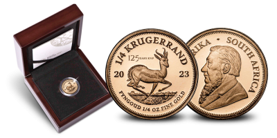 Krugerrand 2023 1/4 Once en or avec marque d'atelier